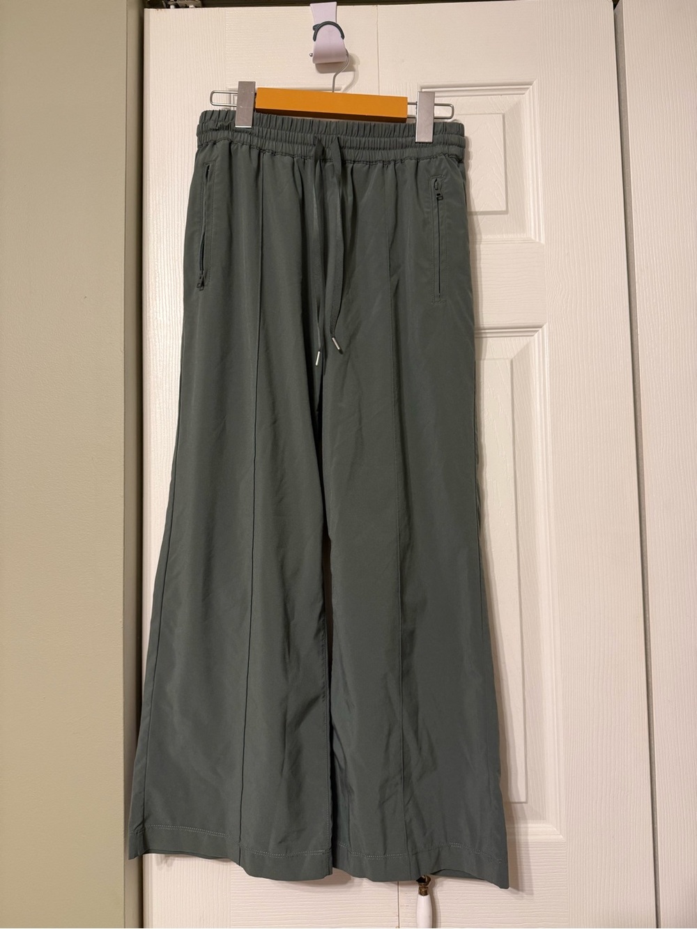 TNA Wide-Leg Drawstring Pants - Olive Green